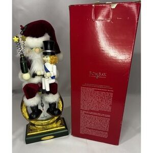 2006 Bombay Company Exclusive 17" Santa Nutcracker Music Box New Year Display